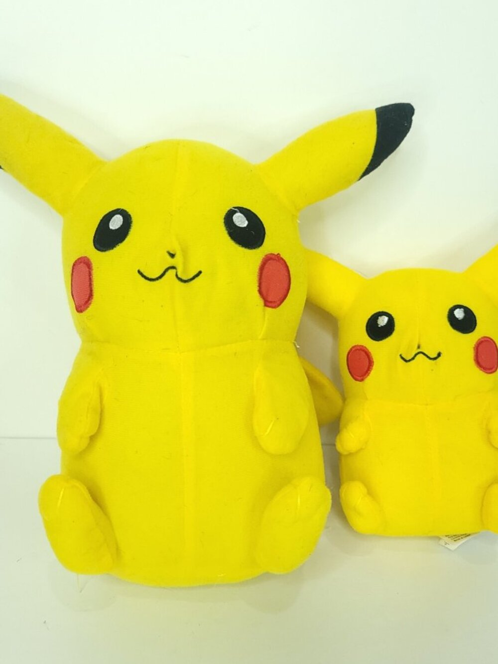 Lot Of 2 Pokemon Pikachu Plush Stuffed Animal Toy Factory Yellow 10" & 7"
